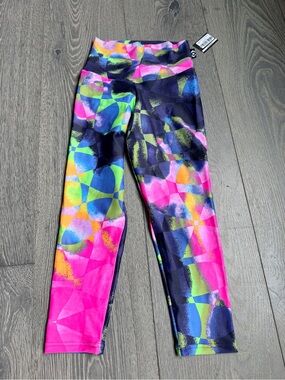 Exotica Razzle Dazzle Performance High Waisted Capri Leggings Size XS